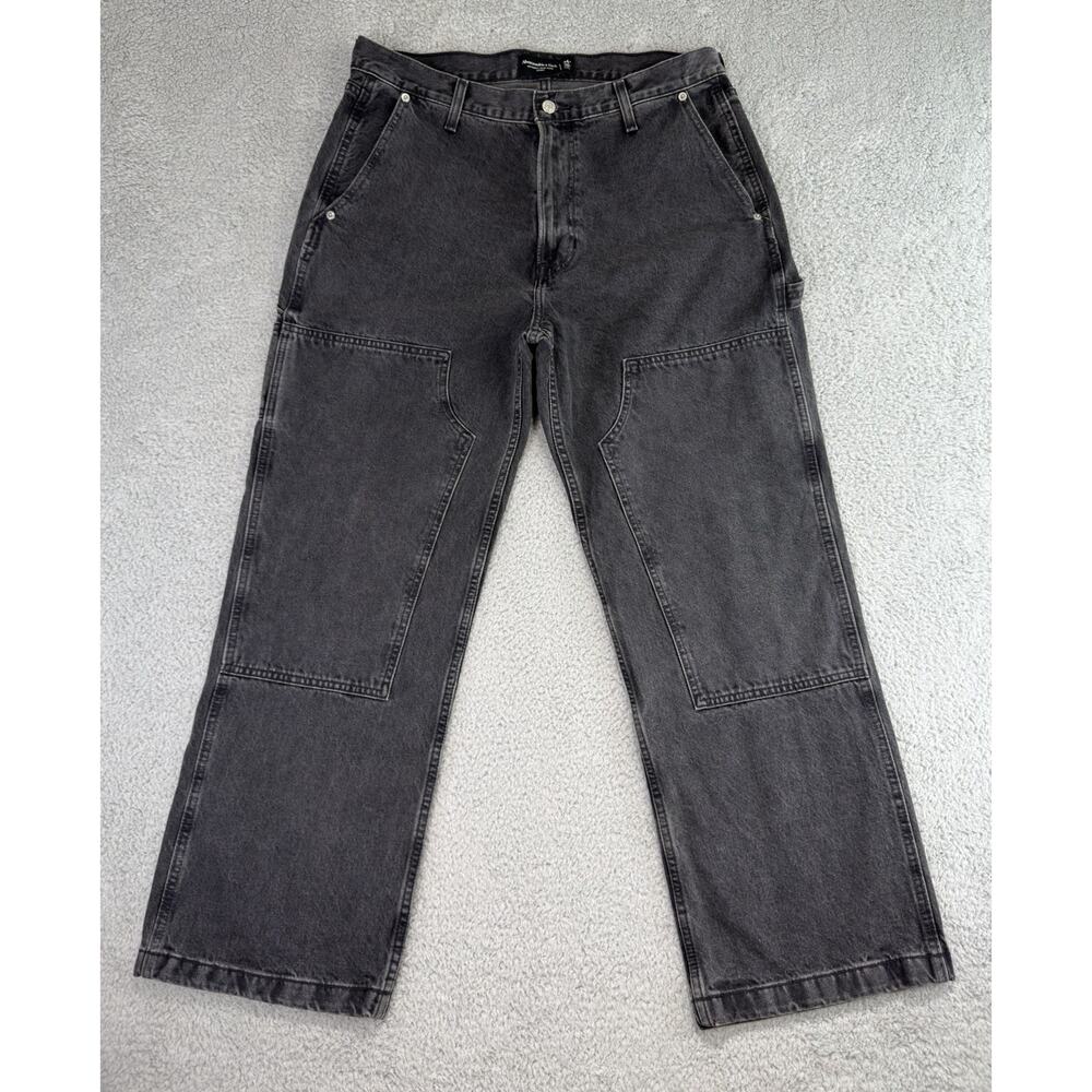 Abercrombie & Fitch Jeans Mens 35x29 Baggy Double Knee Authentic Rigid Denim CPR